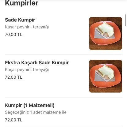 Haşlanmış patates 72 lira! Değer mi?