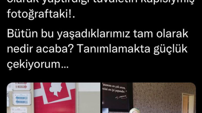 Bu korkunç kibir ne şekilde özetlenir bir okul müdürü düşünün kendine 50 bin TL ye özel tuvalet yaptıran?