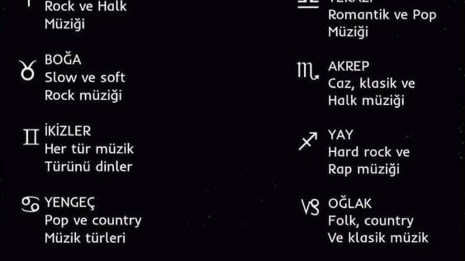 Hani burç ne tarz müzik dinler?