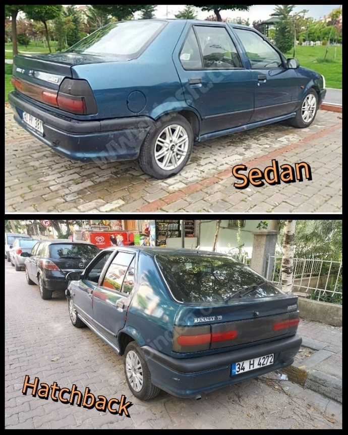 Renault 19 Sedan Kasa Mı? Hatchback Kasa mı? Sedan 🆚 Hatchback Bu Efsane Otomobile En Çok Yakışan Kasa Hangisi Sizce ⭐?