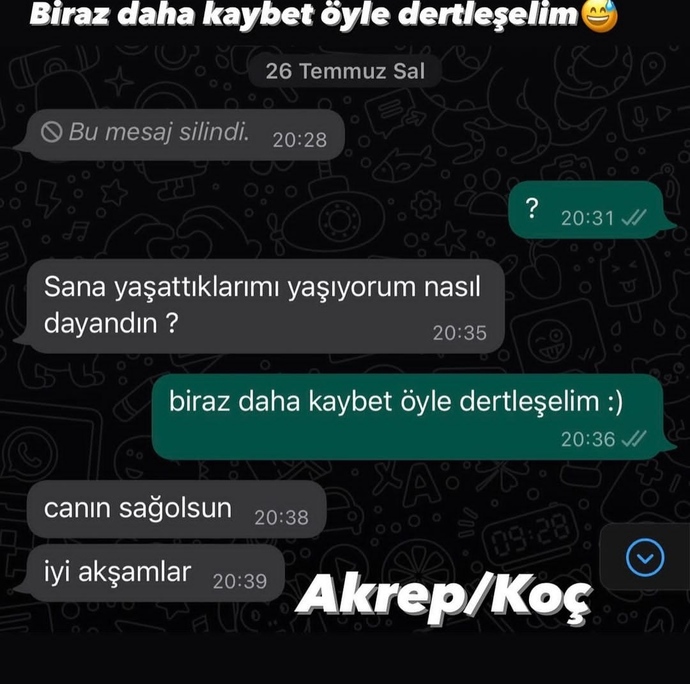 İnsanlar yaşattıklarını yaşar mı?