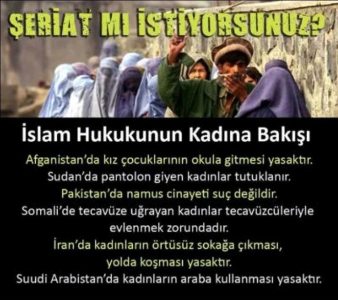 Şeriat isteyenler hangi kafayı yaşıyor?
