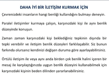 Daha iyi bir iletişim kurmak adına neler yapıyorsunuz? Size göre siz iyi bir dinleyici misiniz?