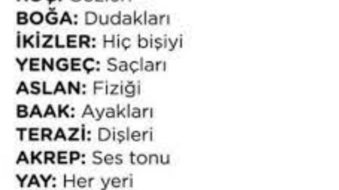 Burçların en dikkat çeken yerleri?
