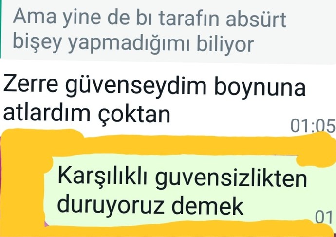 Karşılıklı guvensizlik olan bir ilişki yürür mü?