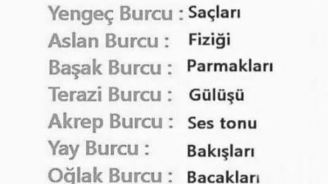 Burcunuza göre en çekici yeriniz ne?
