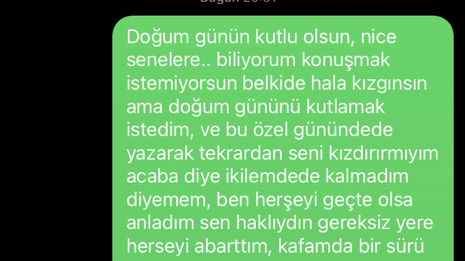 İyi akşamlar, eski konuştuğum flörtümün doğum gününü kutladım cevap verdi ne yazacağımı bilemedim yardımcı  olur musunuz?