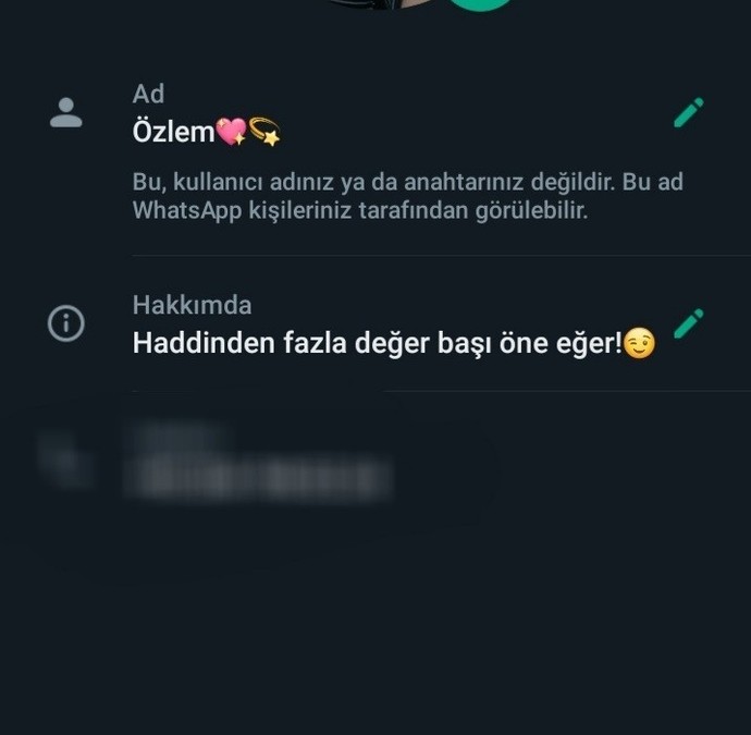 WhatsApp hakkınızda ne yazıyor? Rehberinizdeki kişilerin wp hakkında kısmına yazdığına dikkat eder misiniz?