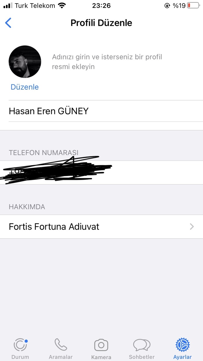 WhatsApp hakkınızda ne yazıyor? Rehberinizdeki kişilerin wp hakkında kısmına yazdığına dikkat eder misiniz?