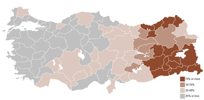 Değiştirilen Yer İsimlerinin Oransal Dağılım Haritası