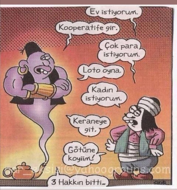 Üç dilek hakkınız olsa bunlar ne olurdu?