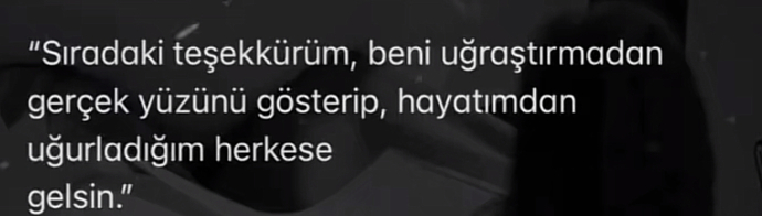 Kime teşekkür etmek istersiniz?