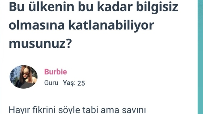 Böyle bir soru sordum ve cevap veren kitle ikiye ayrıldı. Sizce neden?