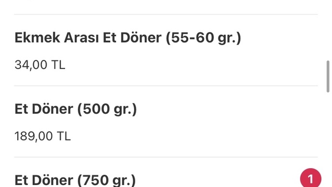 750 gr et döner 0 tl şaka mı?