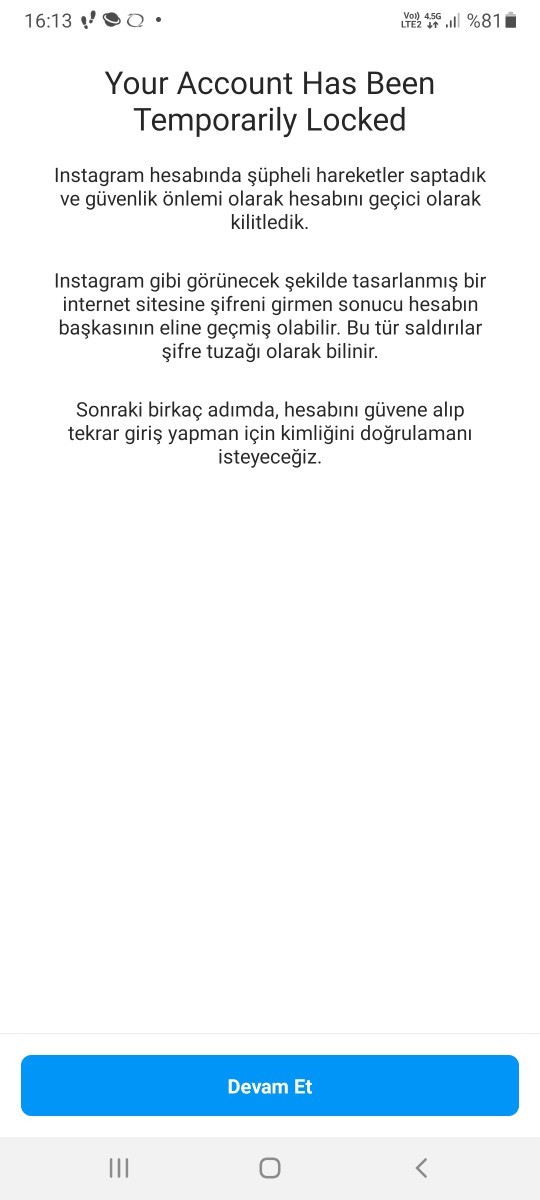 Instagramım kilitlendi, e-maili hatırlamıyorum. Ne yapacağım?