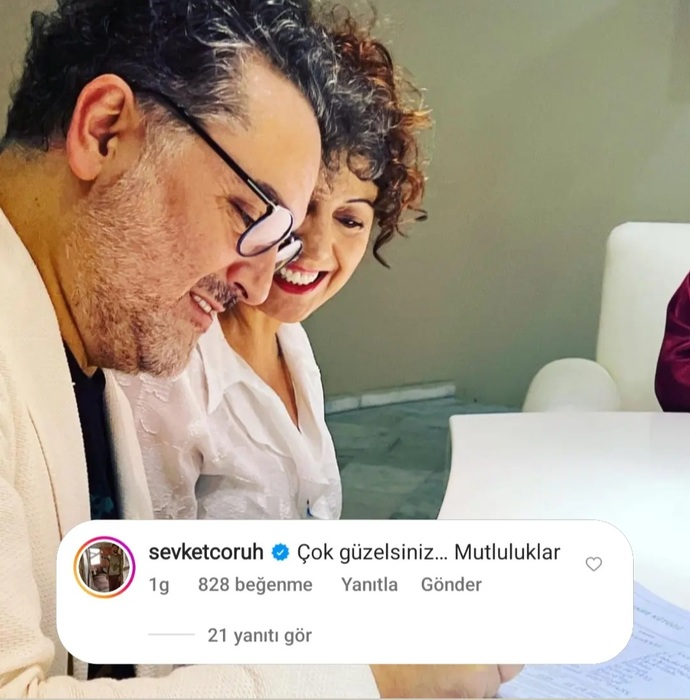Arka Sokakların Mesut komiseri Şevket Çoruh, eski eşinin nikah fotoğrafına tebrik yorumu attı. Sizce medenice bir hareket mi?