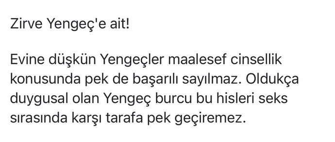 Cinsel ilişkide performansı en düşük olan burç hangisidir?