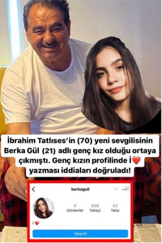 İbrahim Tatlısesin yeni sevgilisi 21 yaşında Berka Gül! Bu yaş farkı hakkında ne düşünüyorsunuz?