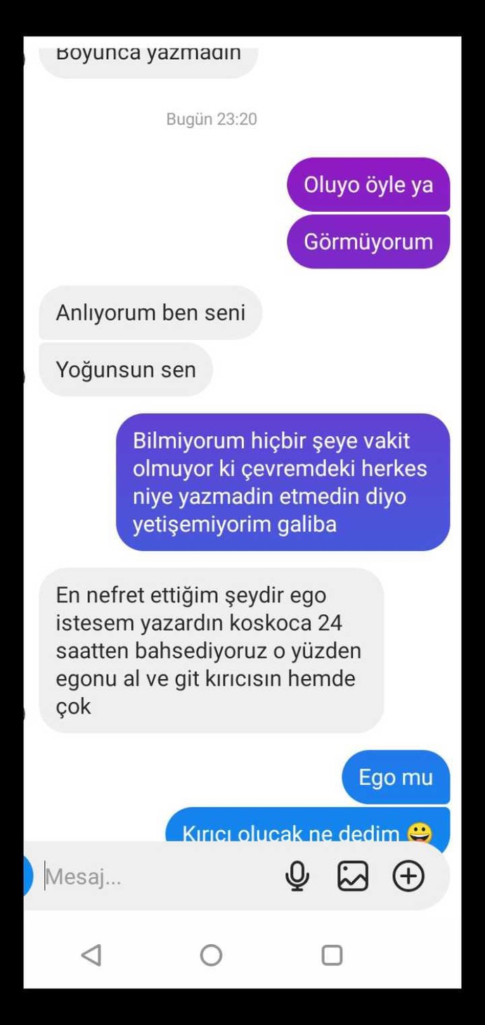 Kaç oldu bilmem niye sürekli egolu damgası yiyorum?
