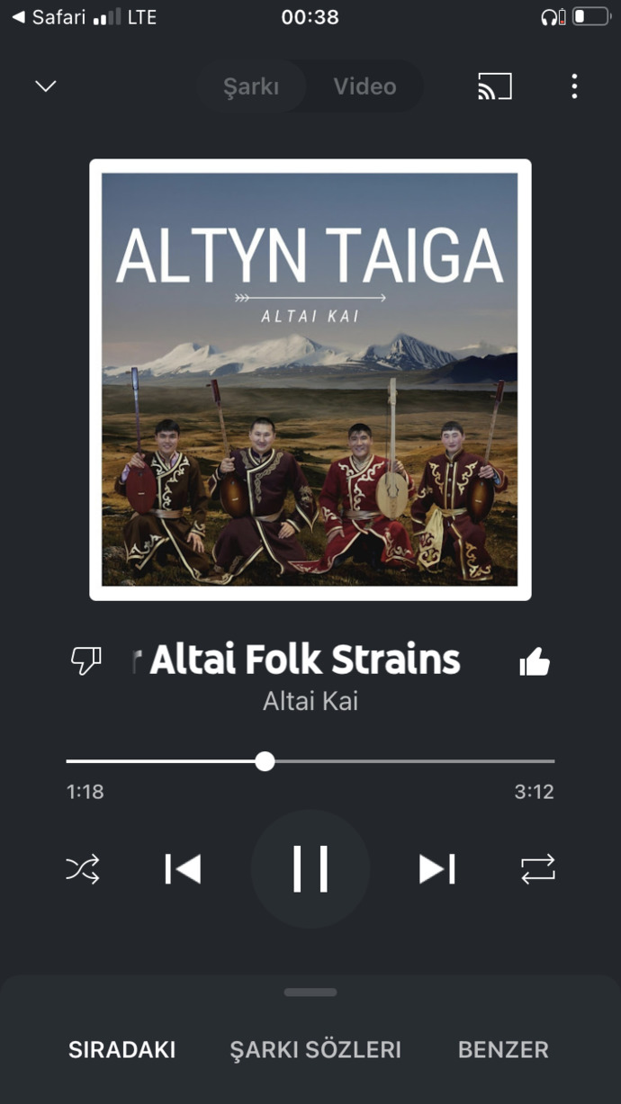 Şu an dinlediğiniz şarkı nedir 🎧🎤?