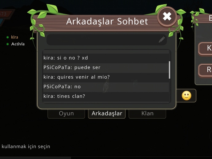 Oyunda yabancı arkadaşlarınız var mı?