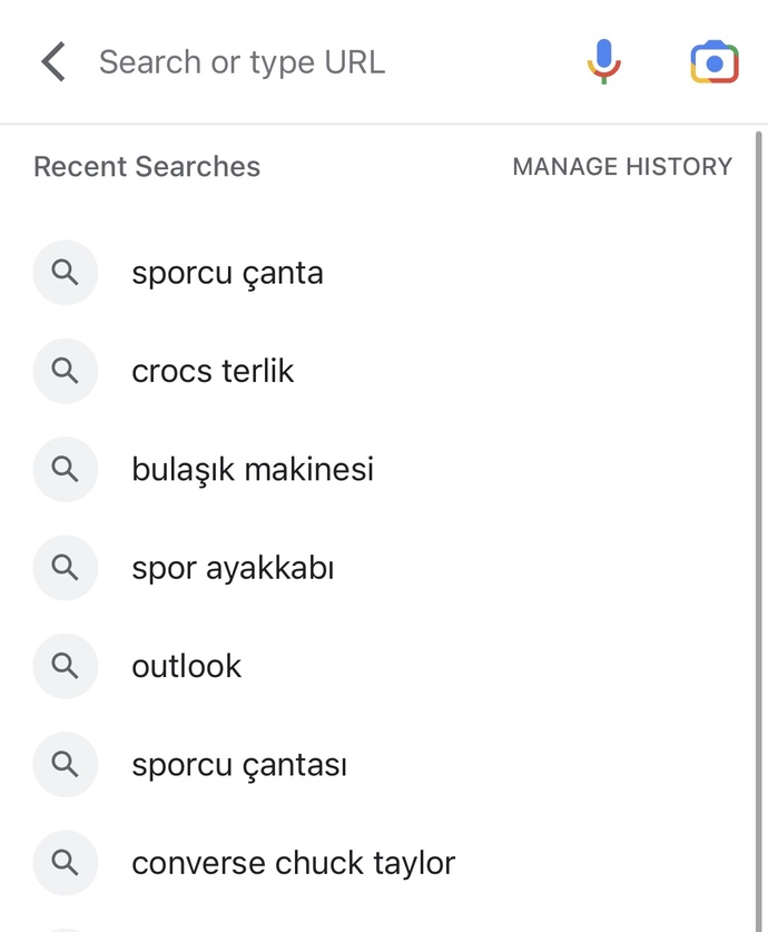 Google arama geçmişiniz nasıl?