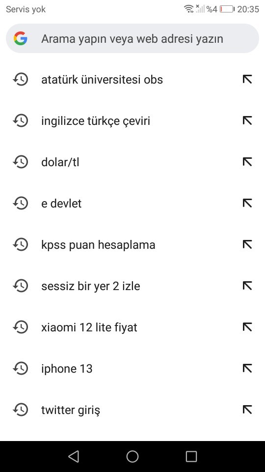 Google arama geçmişiniz nasıl?