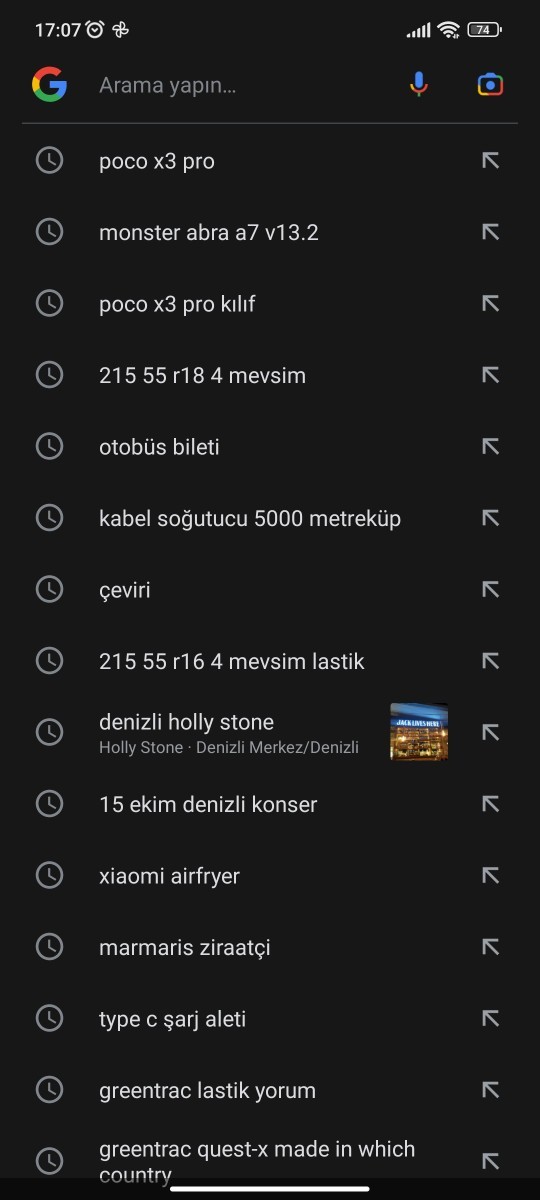 Google arama geçmişiniz nasıl?