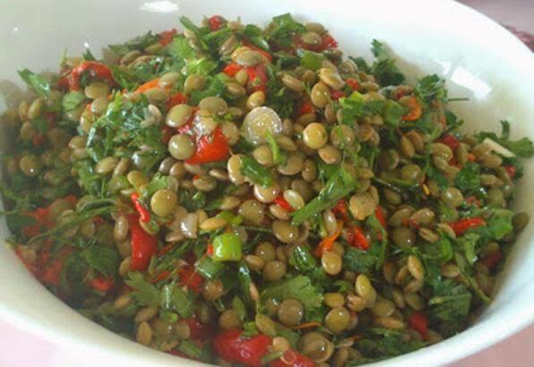 yeşil mercimek salatası 