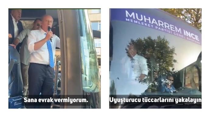 Muharrem İncenin seçim otobüsü polisler tarafından çevrildi ve evrak istendi. Sayın İnce evrak vermeyi reddetti. Sizce haklı mı?