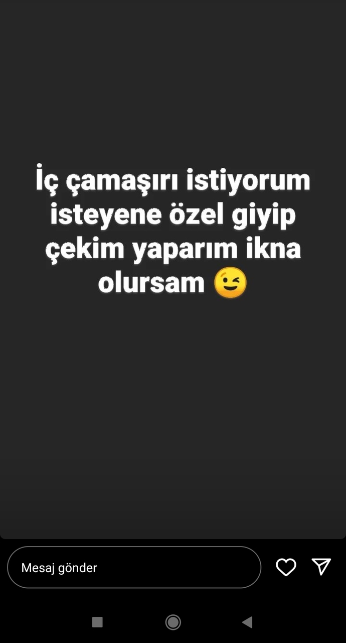 Bir kız neden böyle saçma hikaye atar Instagrama?