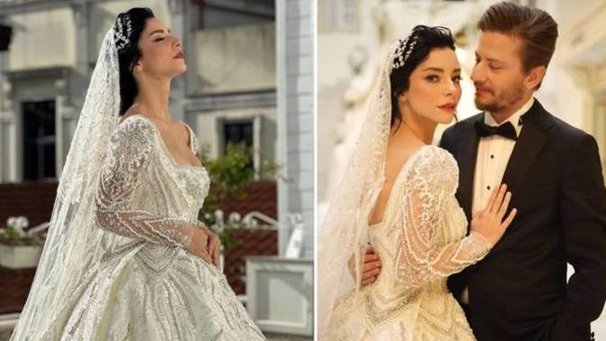Merve Boluğur gelinliği ile göz kamaştırdı 😍 Sizce nasıl olmuş?