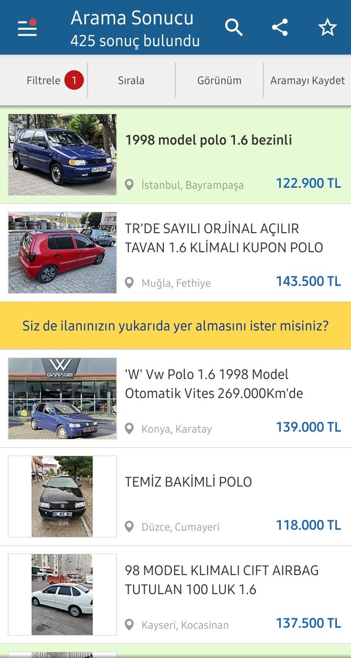 Galerideki Volkswagen Polo'yu almayı düşünüyorum ama kararsızım. Ne yapsam?