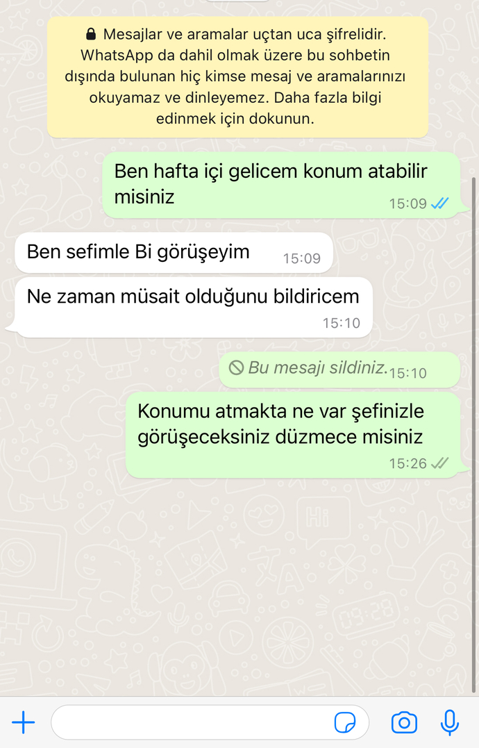 İş başvurusu yaptım, adama konum atın dedim. Bunu yazdı, oyalıyor mu?