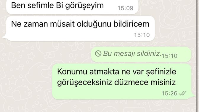 İş başvurusu yaptım, adama konum atın dedim. Bunu yazdı, oyalıyor mu?