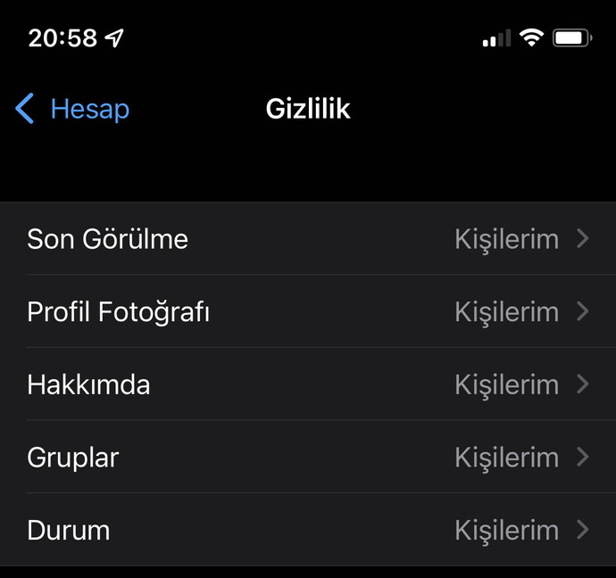 Whatsappta son görülme kapatıyorum ama belli kişilere kapatmak istiyorum yapamiyorum bilen varsa yazarsa sevinirim?