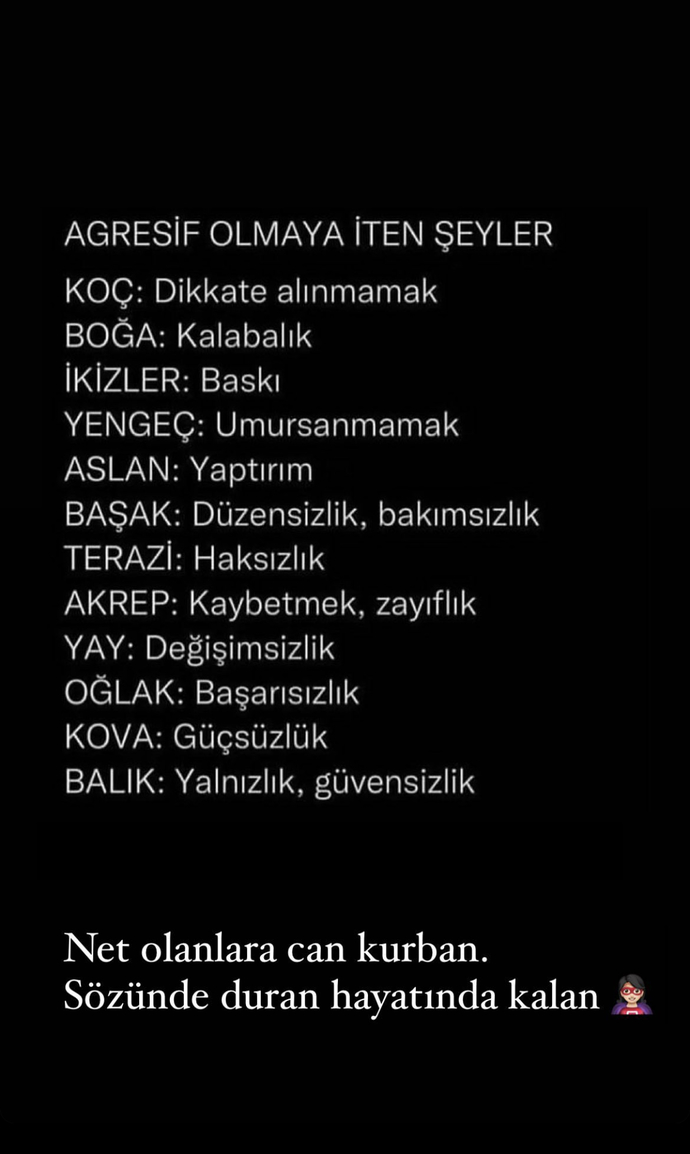 Senin için agresif olmaya iten şeyler nedir😅?