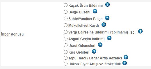 Vergi kaçıranı hangi sebepten ihbar edebilirim?