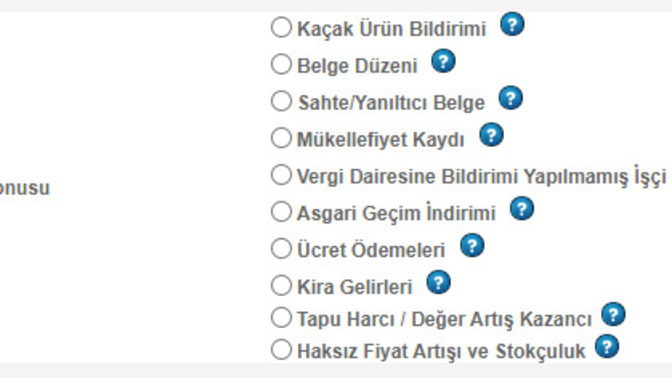 Vergi kaçıranı hangi sebepten ihbar edebilirim?