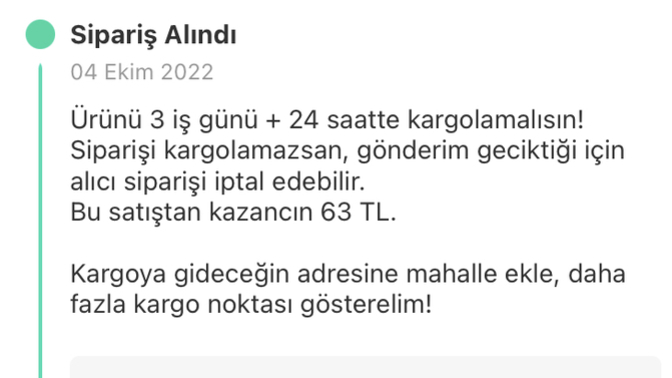 Dolapta ilk satışımı yaptım 😀 Şimdi ne olacak?