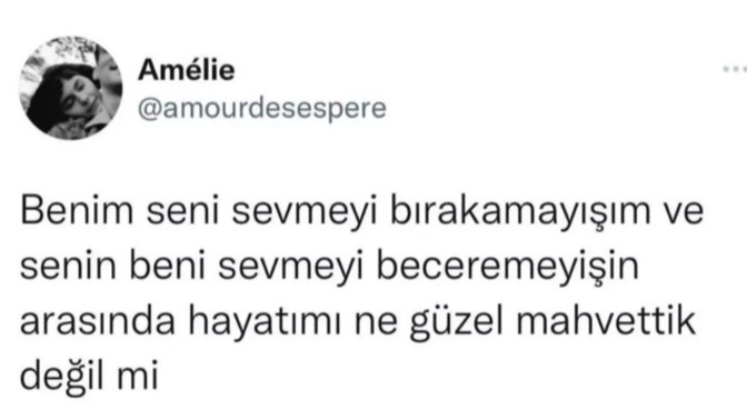 Sizi sevmeyi beceremeyen birini, sevmeyi bırakabilir misiniz?