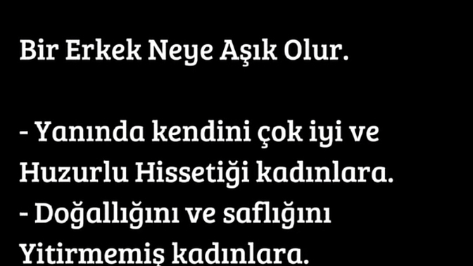 Bir erkek neye aşık olur?