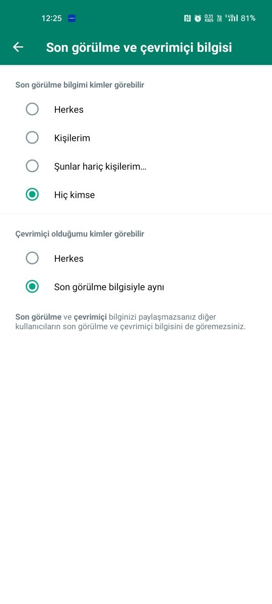 WhatsApp'a çevrimiçi olduğunu gizleme özelliği gelmiş. Sizin çevrimiçi özelliğiniz açık mı?