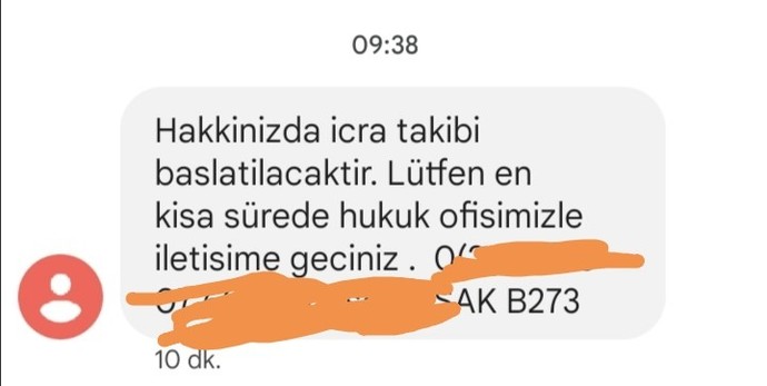 Böyle mesaj geldi bana, ne alaka?