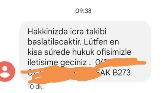Böyle mesaj geldi bana, ne alaka?