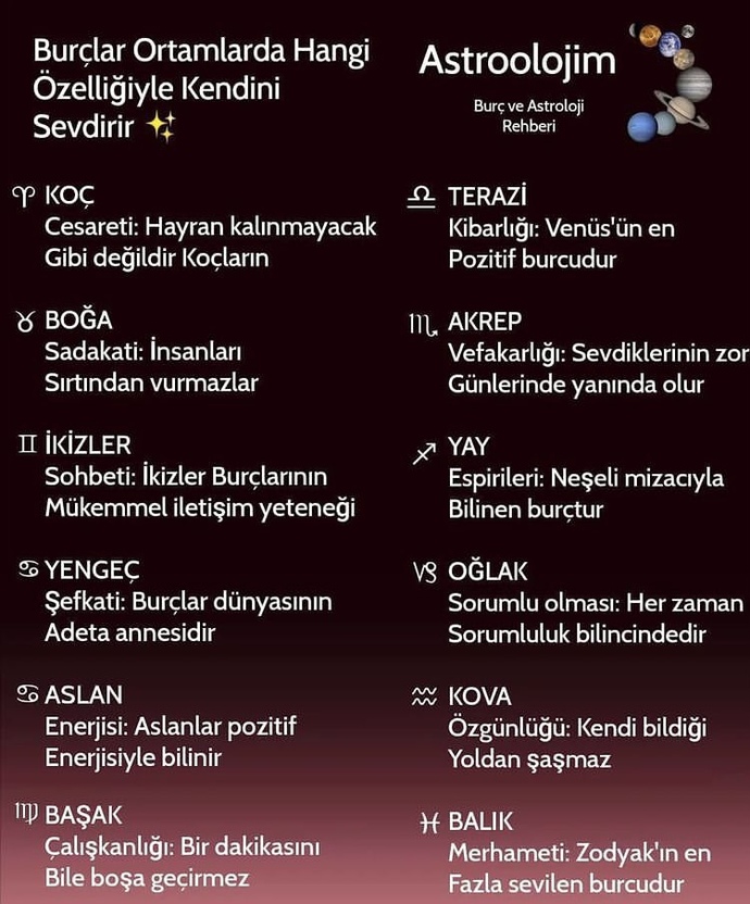 Burçlar ortamlarda hangi özelliğiyle kendini sevdirir?