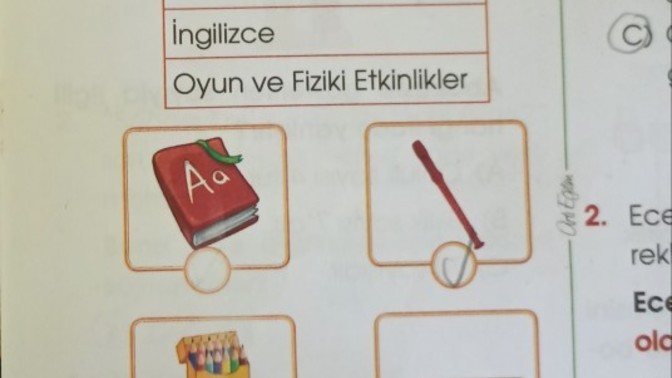 Arkadaşlar kağıttaki sorunun cevabı flüt ve harita dışındakiler değil mi?