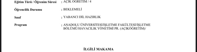 Aöf öğrencilik durumu beklemeli ne demek?