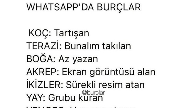 Burcunuza göre WhatsApp gruplarında nasıl takılırsınız?