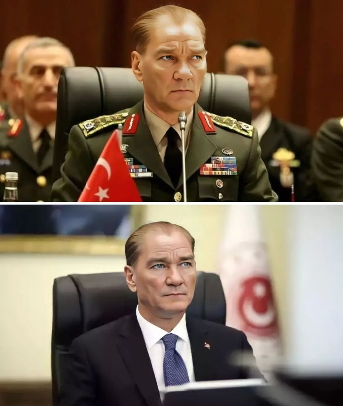 Atamızın yapay zeka ile günümüz kıyafetlerine ve üniformasına entegre hali. Nasıl buldunuz?